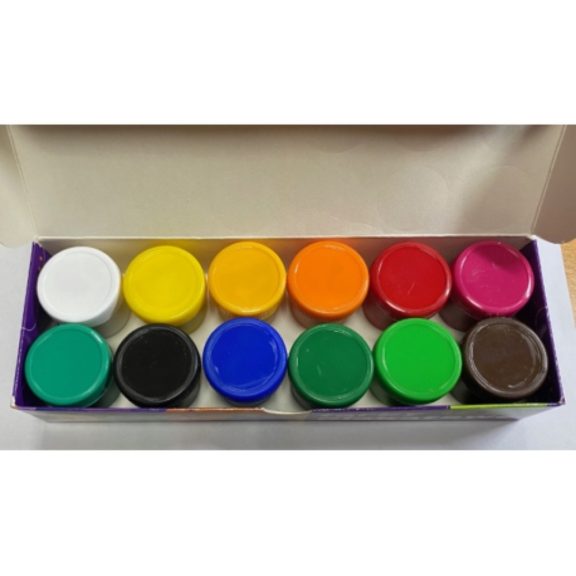 Tempera festék, 12 színű, 20 ml, Mona Tempera festék, 12 színű, 20 ml, Mona
