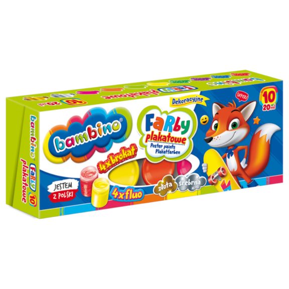 Tempera festék, 8 színű, 20 ml, Bambino Tempera festék, 8 színű, 20 ml, Bambino