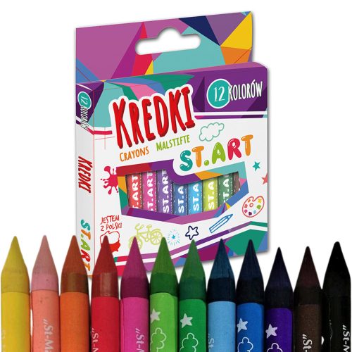 Kaolin zsírkréták, 12 szín, ST.ART