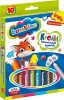 Jumbo színes ceruzák, 10 szín és hegyező, Bambino
