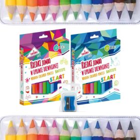 Jumbo színes ceruzák, 12 szín és hegyező, ST.ART