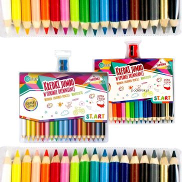 Jumbo színes ceruzák, 18 szín és hegyező, ST.ART