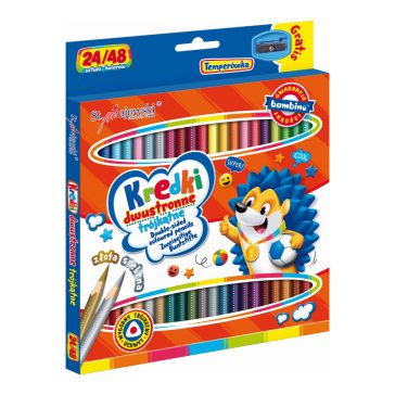 Kétvégű színes ceruzák, 24 db, Bambino