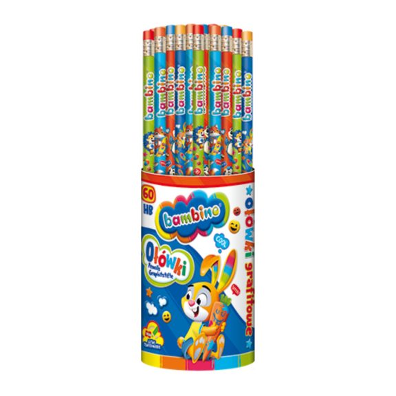 Grafitceruzák radírral, BAMBINO Grafitceruzák radírral, BAMBINO