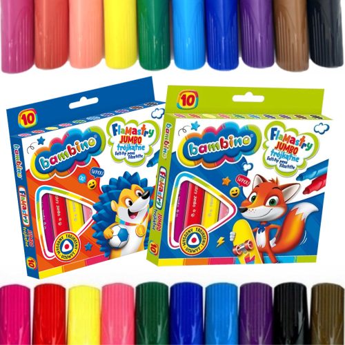Háromszög filctollak, 10 db, Bambino