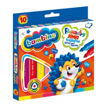 Háromszög filctollak, 10 db, Bambino