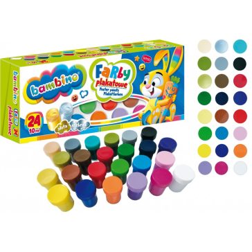 Tempera festék, 24 színű, 10 ml, Bambino