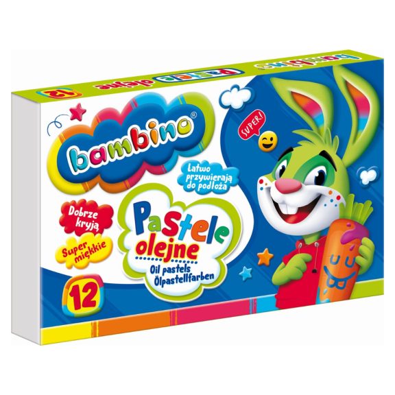 Olajpasztell kréták, 12 szín, BAMBINO Olajpasztell kréták, 12 szín, BAMBINO