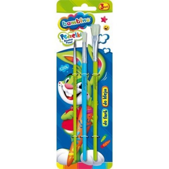 Festék- és ragasztóecset készlet, 3 db, BAMBINO Festék- és ragasztóecset készlet, 3 db, BAMBINO