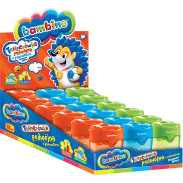 Dupla hegyező, tartállyal, STANDARD, BAMBINO