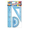 Vonalzó készlet, 3 db, 20 cm, STANDARD, BAMBINO
