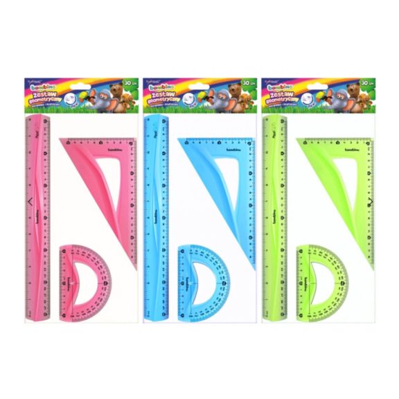 Vonalzó készlet, 3 db, STANDARD, BAMBINO Vonalzó készlet, 3 db, STANDARD, BAMBINO