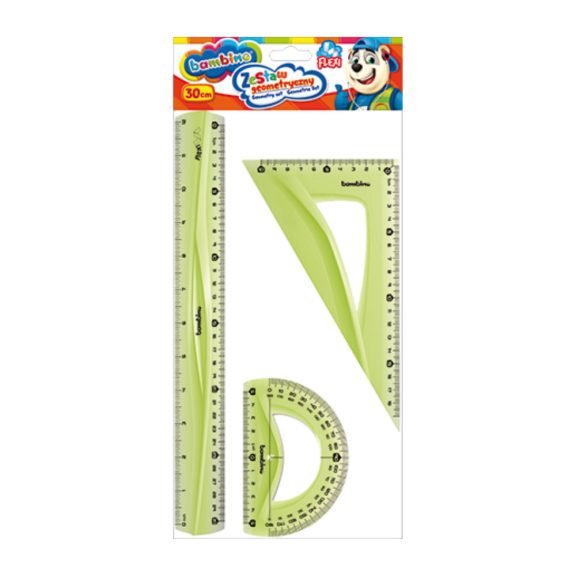Vonalzó készlet, 3 db, STANDARD, BAMBINO Vonalzó készlet, 3 db, STANDARD, BAMBINO
