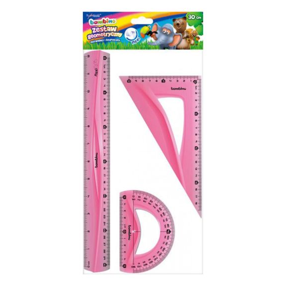 Vonalzó készlet, 3 db, STANDARD, BAMBINO Vonalzó készlet, 3 db, STANDARD, BAMBINO