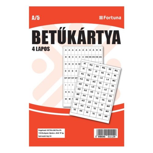 Betűkártya FORTUNA 4 lapos