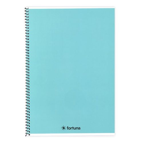 Spirálfüzet vonalas FORTUNA Monocolor A/4 70 lapos pasztell kék